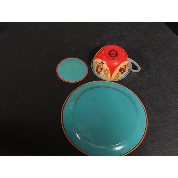 Vintage Ohio Art toy Tin lithograph tea cup saucer - Picture 5 of 10